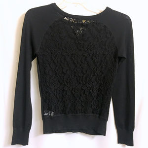 Knitted Black Sweater - M